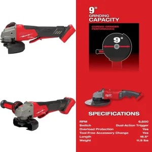 Variable Speed 4-1/2/5 Inch Paddle Switch Compatible with Milwaukee M18 FUEL Brake Grinder, MK-2888-20 Alternative