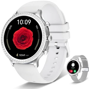 Smart Watches[Calls/Answer], Smartwatch for Android ＆ iPhone Compatible with 100+ Sport Modes/1.32" Touchscreen/200+ Watch Faces