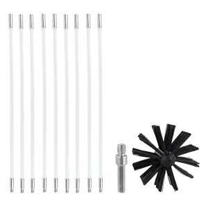 Chimney Brush Set 100/150mm Brush Head Dryer Vent Cleaner Kit Flexible Chimney Sweep Set Fireplace Inner Wall Cleaning Tools